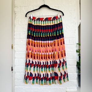 J. Crew Art Deco Pleated Midi Skirt